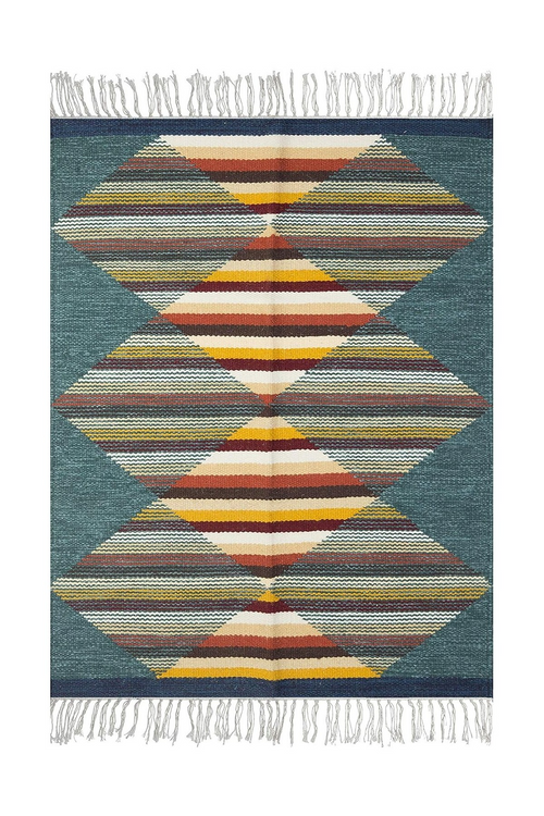 Oasis - Vibrant multicolour diamonds 80 x 150 cm